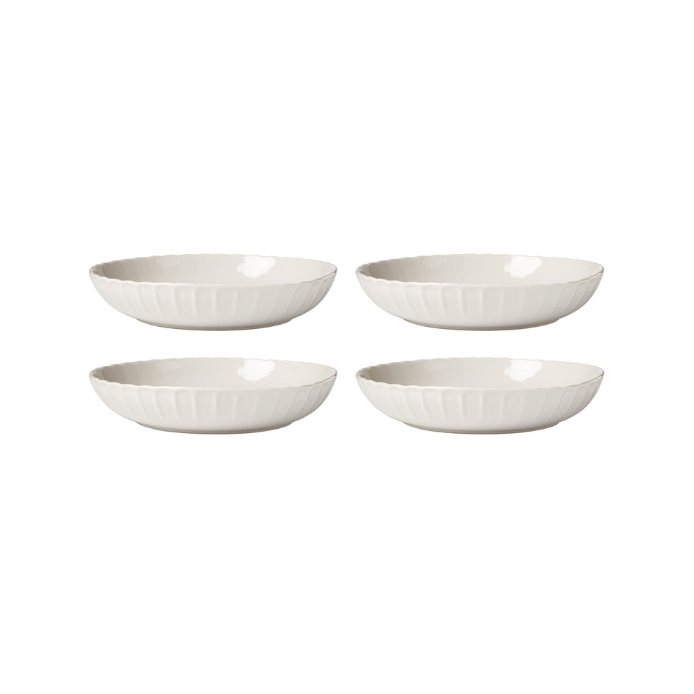 Lenox French Perle Groove Dinner Bowls, Set of 4 White, WHITE STONEWARE 897275