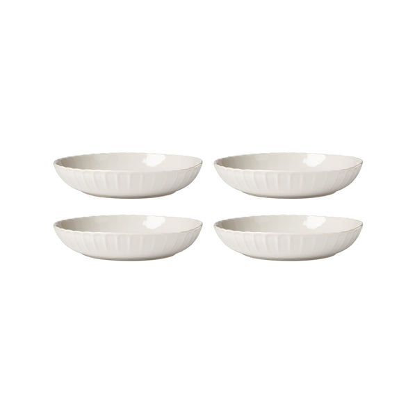 Lenox French Perle Groove Dinner Bowls, Set of 4 White, WHITE STONEWARE 897275
