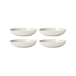 Lenox French Perle Groove Dinner Bowls, Set of 4 White, WHITE STONEWARE 897275