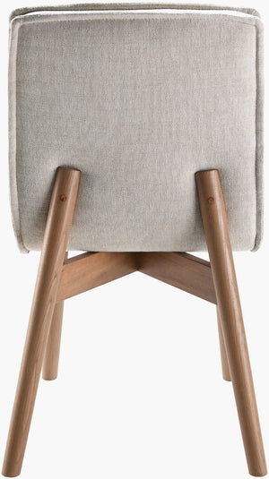 Surya Tilly Modern Linen Upholstered Dining Chair With Beech Wood Legs - Comfortable & Stylish Home Accent Upholstery, Light Beige,Base, Gray Linen Upholstery, Linen,Beechwood,Polyurethane Foam,Dacron Tly001-set