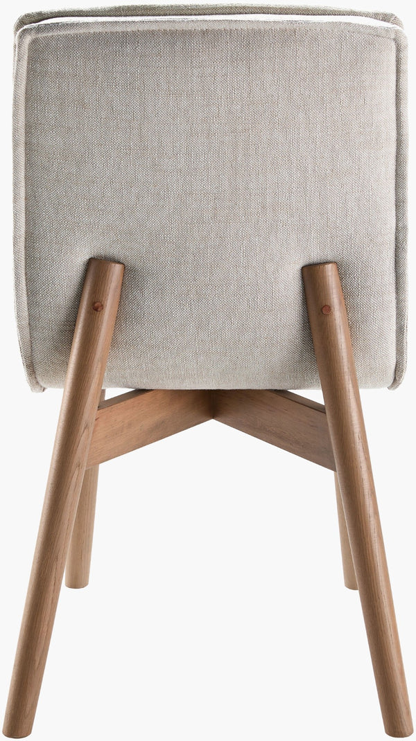 Surya Tilly Modern Linen Upholstered Dining Chair With Beech Wood Legs - Comfortable & Stylish Home Accent Upholstery, Light Beige,Base, Gray Linen Upholstery, Linen,Beechwood,Polyurethane Foam,Dacron Tly001-set