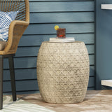 Christopher Knight Home® - Noble House - Wickson Outdoor Lightweight Concrete Side Table, Antique Yellow