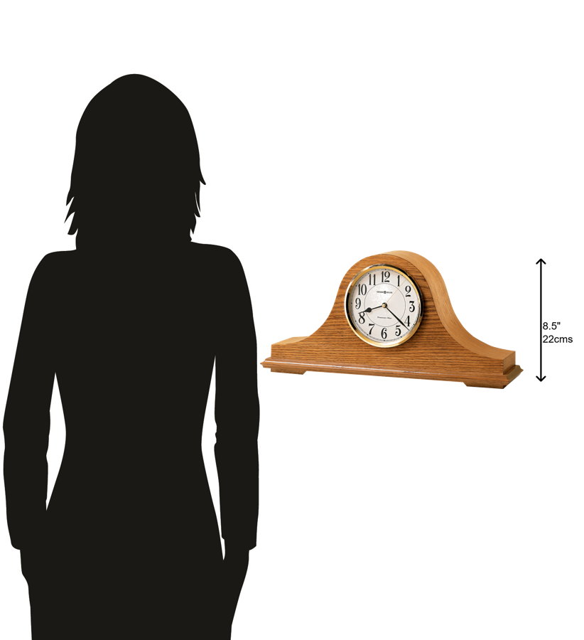 Hekman Furniture 635100 Nicholas Mantel Clock - Classic Golden Oak Finish, Durable Quartz Movement, Elegant Chimes Golden Oak Nicholas Mantel Clock 635100