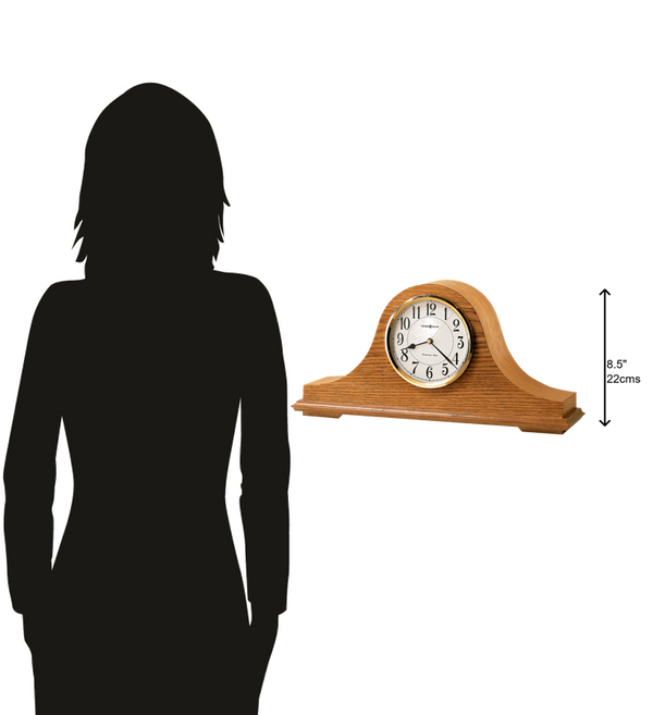 Hekman Furniture 635100 Nicholas Mantel Clock - Classic Golden Oak Finish, Durable Quartz Movement, Elegant Chimes Golden Oak Nicholas Mantel Clock 635100