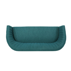 English Elm Loveseat Mid-century Modern Channel Tufted Upholstered Sofa with Rubberwood Tapered Legs 65780.00FT