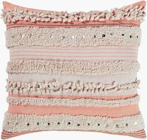 Livabliss Temara Bohemian Geometric Accent Pillow Cotton Blend Handcrafted Global Texture 18x18 TMA005-1818D