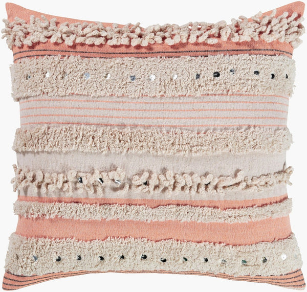 Livabliss Temara Bohemian Geometric Accent Pillow Cotton Blend Handcrafted Global Texture 18x18 TMA005-1818D