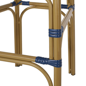 English Elm Outdoor Bistro Wicker Barstools Set of 2 Rust Resistant Aluminum Patio Bar Seating 72605.00
