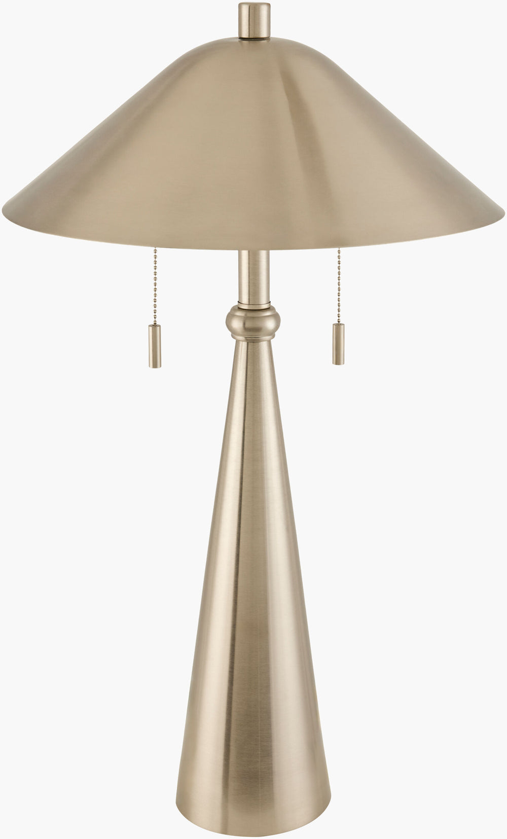 Surya Tamago 26" Accent Table Lamp - Elegant Arts & Crafts Design With Contemporary Metal Shade & Warm Glow Body, Metallic ,Silver,Shade (Outside), Gray,Shade (Inside), White,Finial, Metallic ,Silver,Harp, Metallic ,Nickel,Cord, Translucent Iron,Metal,Metal,Iron Tmg-001