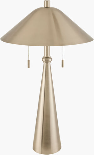 Surya Tamago 26" Accent Table Lamp - Elegant Arts & Crafts Design With Contemporary Metal Shade & Warm Glow Body, Metallic ,Silver,Shade (Outside), Gray,Shade (Inside), White,Finial, Metallic ,Silver,Harp, Metallic ,Nickel,Cord, Translucent Iron,Metal,Metal,Iron Tmg-001