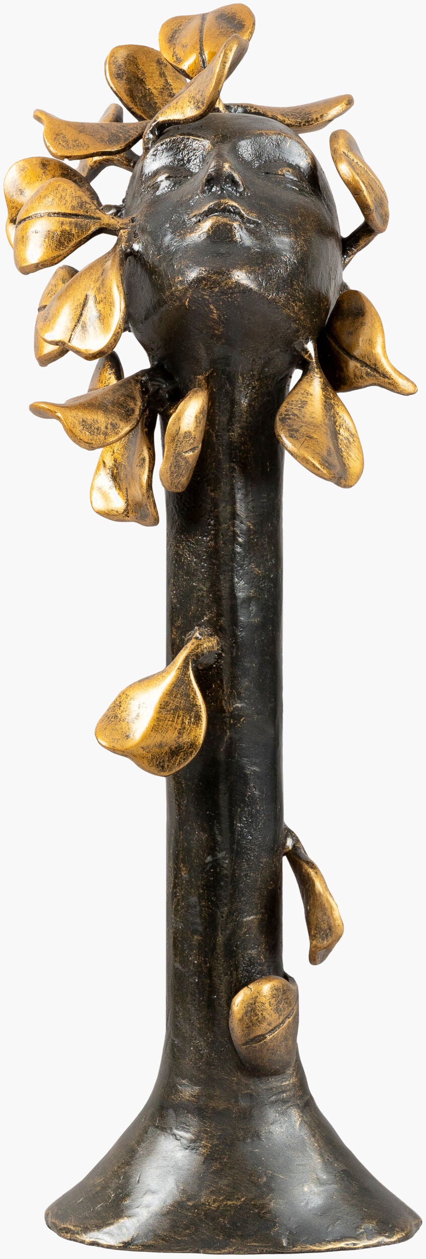 Surya Asintmah 15" Modern Minimalist Decorative Sculpture - Elegant Home Accent For Stylish Decor Metallic ,Bronze Iron Tmh001-1555