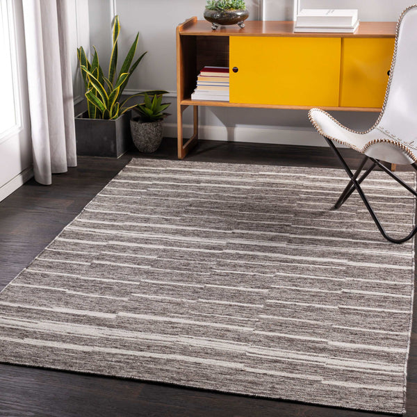 Surya Tamaris Handmade 2' X 3' Wool & Viscose Area Rug - Soft, Easy-clean, Global Style For Any Room Charcoal Wool,Viscose Tmi2301-576