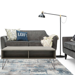 English Elm Hunter Lift Top Coffee Table - Handcrafted Grey Mango Wood With Storage & Industrial Style Legs B136P158729