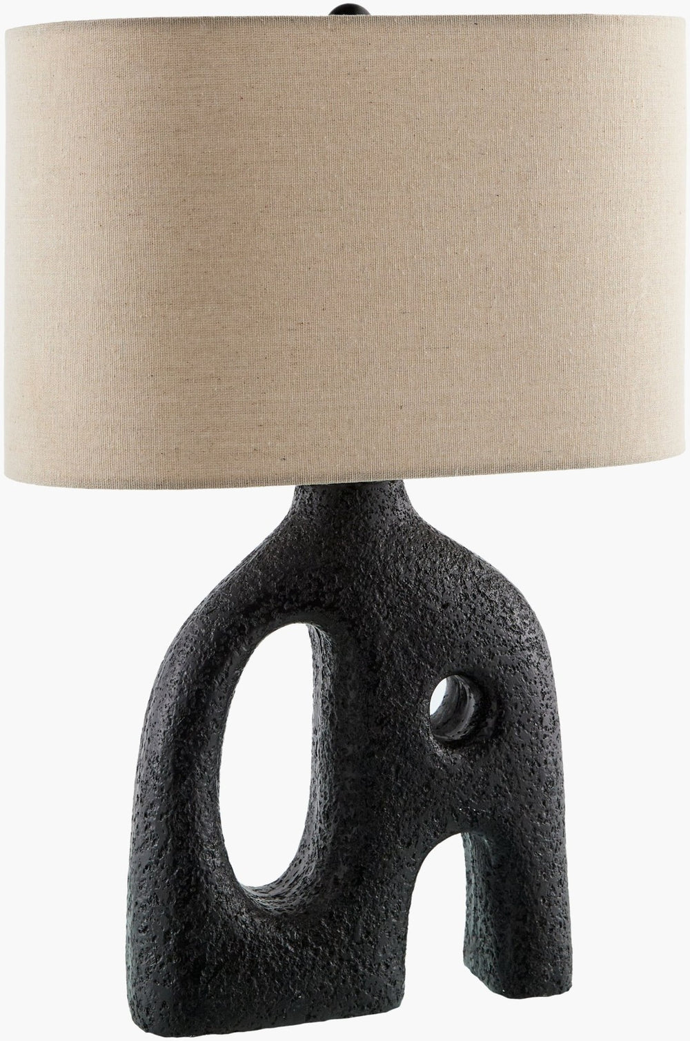 Livabliss Tamale Resin Body Table Lamp with Linen Shade for Warm Ambient Living Room Glow TML-002
