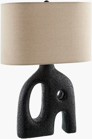 Livabliss Tamale Resin Body Table Lamp with Linen Shade for Warm Ambient Living Room Glow TML-002