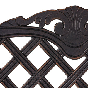 English Elm Cast Aluminum Outdoor Barstool with Diamond Lattice Back and Cabriole Legs Swivel Seat 54393.00COP