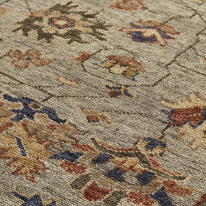 Feizy Rugs Carrington Hand Knotted Wool Rug - Timeless Oushak Motifs With Rich Colors And Durable Design Gray,Gold,Red Wool 9826503fggy000c50