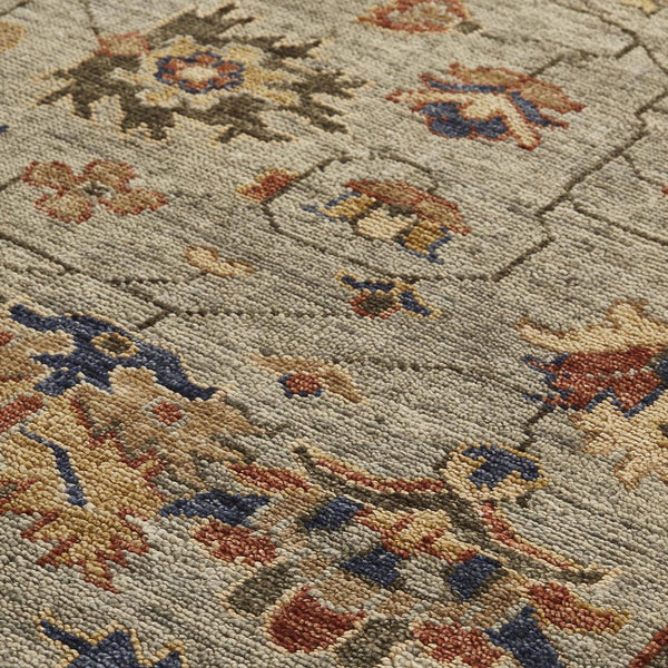 Feizy Rugs Carrington Hand Knotted Wool Rug - Timeless Oushak Motifs With Rich Colors And Durable Design Gray,Gold,Red Wool 9826503fggy000c50