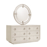 Brighton Round Dresser Mirror White, North Star Finish P378110 Pulaski Furniture