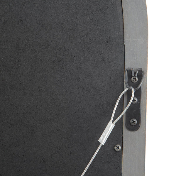 English Elm Christopher Knight Home® - ARCH Window Mirror Grey Wood 48.25x35 Decorative Arched Wall Accent with Rustic Farmhouse Charm and Depth 67057.00