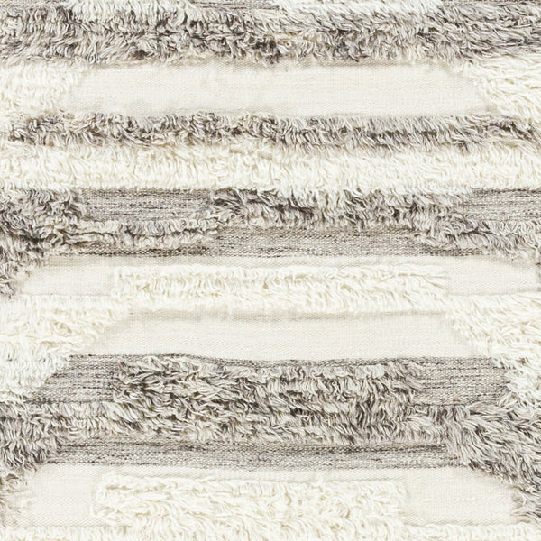 Livabliss Tulum Handwoven New Zealand Wool Accent Rug with Fringe Bohemian Farmhouse Artisan Taupe, Cream 2' x 3' TMU2300-23