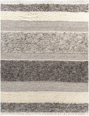 Livabliss Tulum Hand-woven New Zealand Wool Rug with Fringe Bohemian Cottage Farmhouse Accent Beige, Gray 8' x 10' TMU2302-810