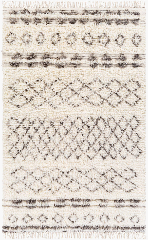 Surya Tulum 2' X 3' Handmade Rug - Global Inspired Elegance, Durable Nz Wool, Plush Pile - Perfect Decor! Beige Nz Wool Tmu2303-912