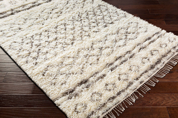 Surya Tulum 2' X 3' Handmade Rug - Global Inspired Elegance, Durable Nz Wool, Plush Pile - Perfect Decor! Beige Nz Wool Tmu2303-912