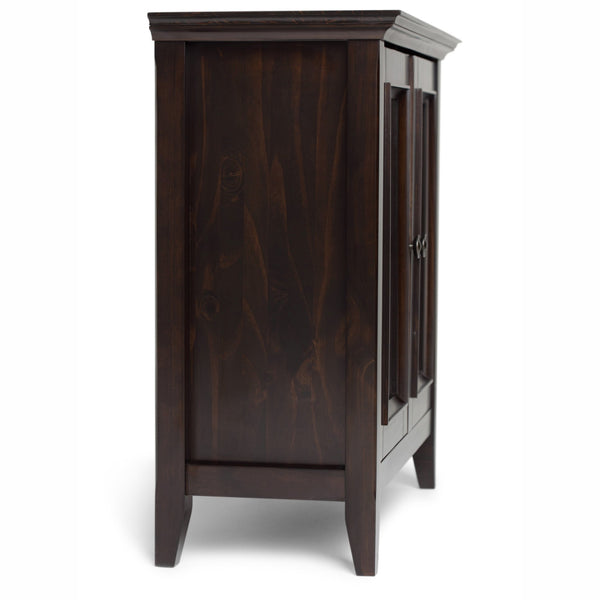 English Elm Amherst Low Storage Cabinet - Handcrafted Hickory Brown Accent For Versatile Home Organization B136P159431