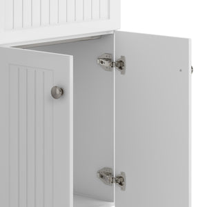 English Elm Beckham - 24" Laundry Cabinet With Durable Stainless Steel Sink & Functional Faucet - White Finish B136P158789