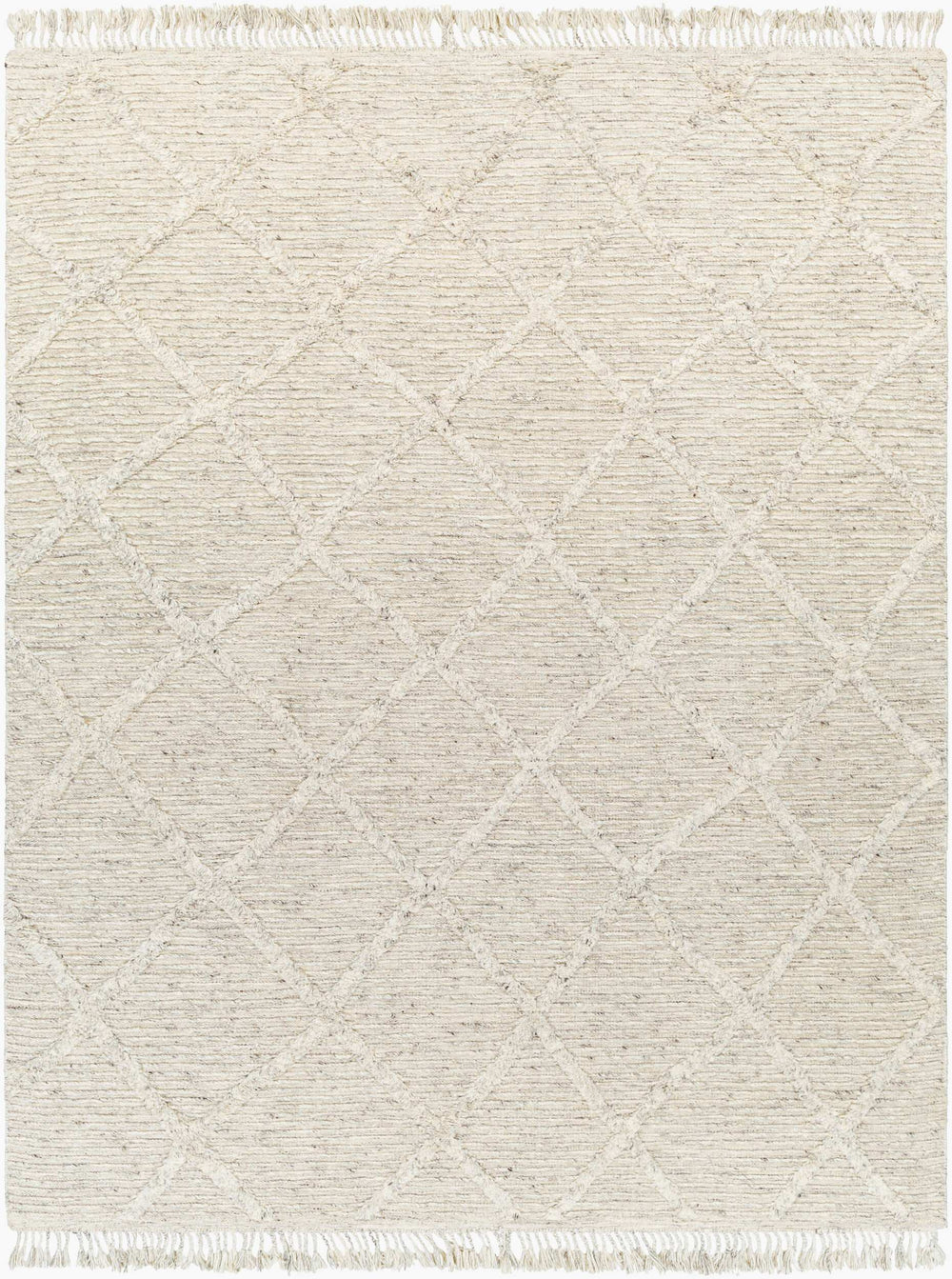 Surya Tenerife 2' X 3' Handmade Moroccan-inspired Rug - Exquisite Wool, Plush Comfort, And Unique Fringe Detail Beige Wool Tnf2300-576