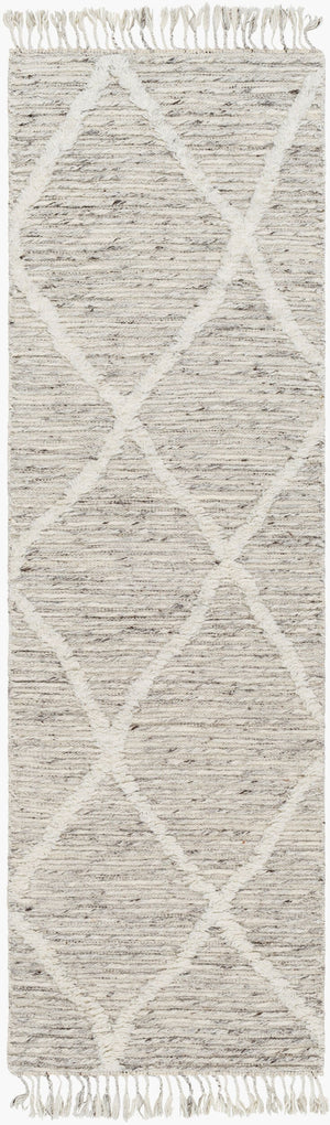 Surya Tenerife 2' X 3' Handmade Moroccan-inspired Rug - Exquisite Wool, Plush Comfort, And Unique Fringe Detail Light Gray Wool Tnf2302-268