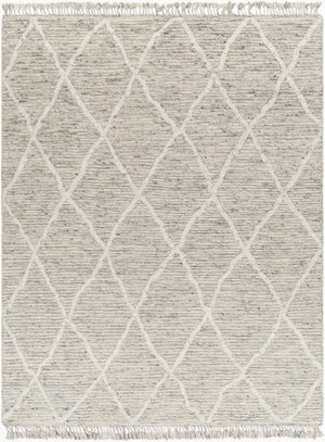 Surya Tenerife 2' X 3' Handmade Moroccan-inspired Rug - Exquisite Wool, Plush Comfort, And Unique Fringe Detail Light Gray Wool Tnf2302-23