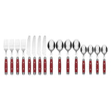 Lenox Cambridge Jubilee Red 16-Piece Flatware Set Red, RED METAL 07216CBWD32R