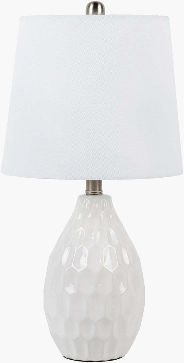 Livabliss Tenri Ceramic Base Table Lamp with Linen Shade for Bedside or Living Room Decor TNI-001
