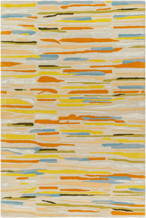 Surya Tallinn 2' X 3' Handmade Area Rug - Luxurious Viscose & Wool Blend, Modern Design For Elegance Light Beige Wool,Viscose Tnl2303-23