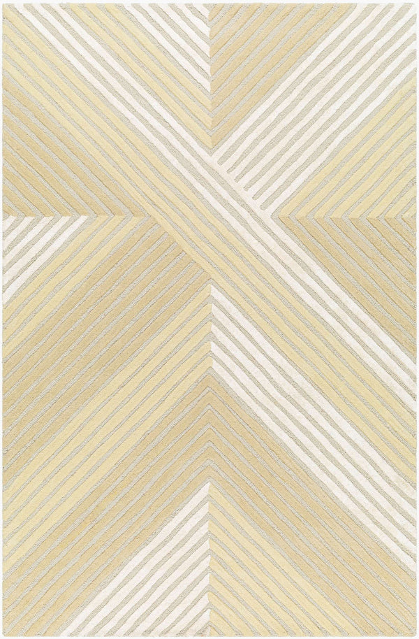 Surya Tallinn 2' X 3' Handmade Area Rug - Luxurious Viscose & Wool Blend, Modern Design For Elegance Light Beige Wool,Viscose Tnl2305-23