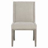 Linea Side Chair in Cerused Greige Finish