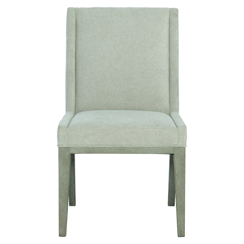 Bernhardt Bernhardt Linea Side Wing Chair Cerused Greige Solid Ash Upholstered Seat Rustic-Modern Comfort 384547G