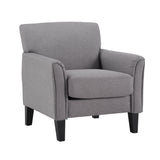 Homelegance By Top-Line Huntley Modern Accent Chair Dark Grey Linen