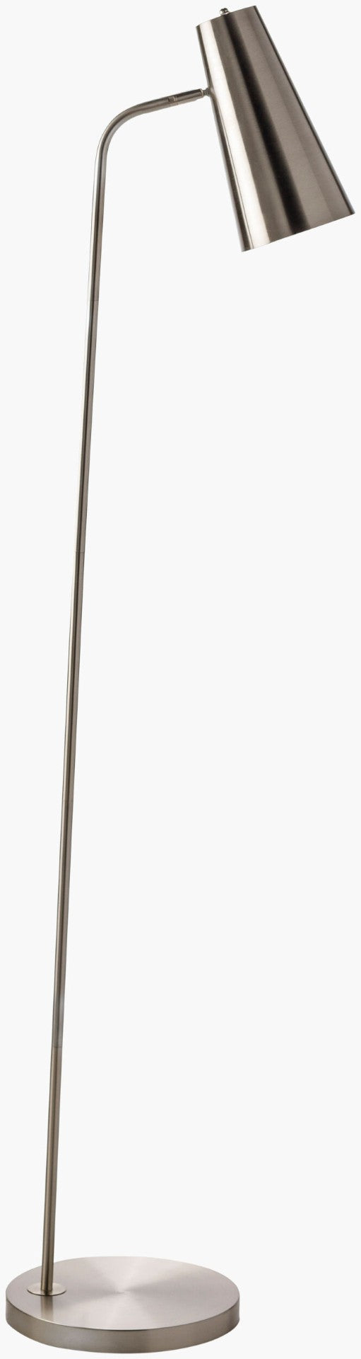 Livabliss Tanner Slim Nickel Task Floor Lamp for Reading Nooks and Modern Home Office Spaces TNR-001