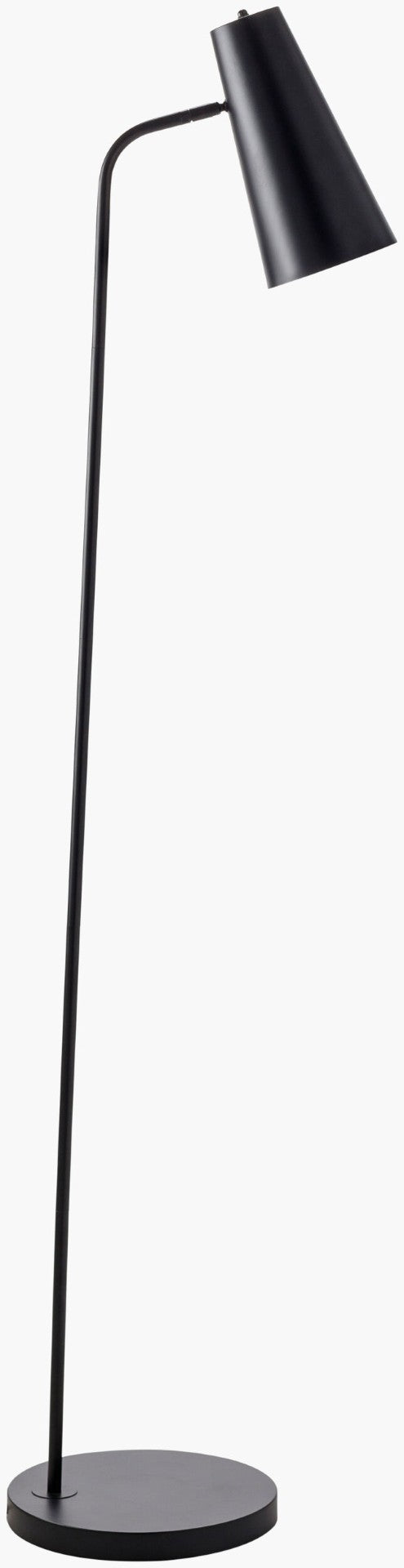 Livabliss Tanner Nickel Finish Metal Task Floor Lamp Slim Contemporary Reading Light for Living Rooms TNR-002
