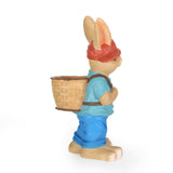 Christopher Knight Home® - Noble House - Twete Outdoor Decorative Rabbit Planter, Blue and Brown