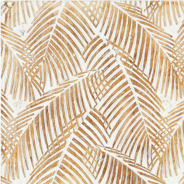 Surya Tanu 24" Dimensional Wall Accent - Global Inspired Elegance For Eclectic Home Decor, Made In India Main, White  Tnu001-2424