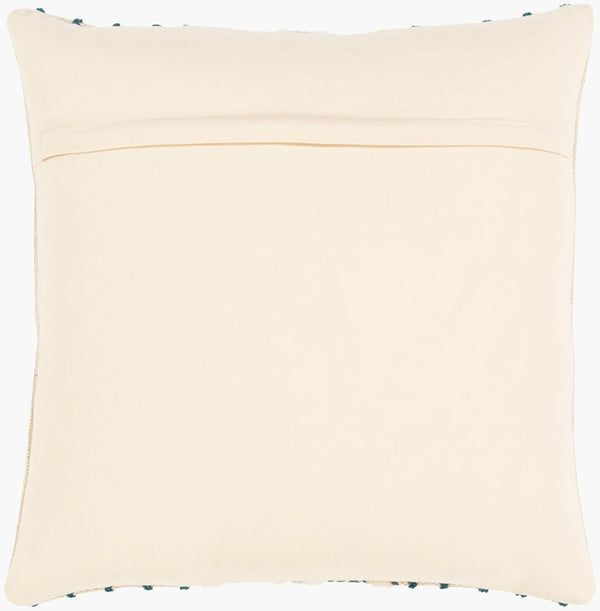 Surya Tanya 20" X 20" Elegant Cotton Accent Pillow – Handcrafted In India For Luxurious Home Decor Charm Blue Cotton,Cotton Tny001-2020p