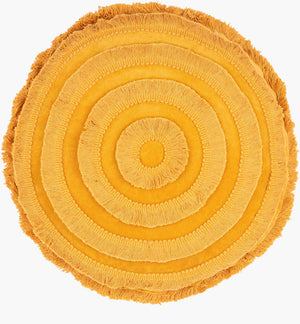 Surya Tanzie 18" Accent Pillow - Global Inspired Elegance, Durable Cotton Blend, Ideal Home Decor Charm Mustard Cotton,Cotton,Polyester,Polyfill Tnz003-1818