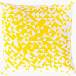 Surya Teori 18" X 18" Durable Accent Pillow - Modern Cotton Design For Chic Home Decor & Comfort Saffron Cotton,Cotton To006-1818