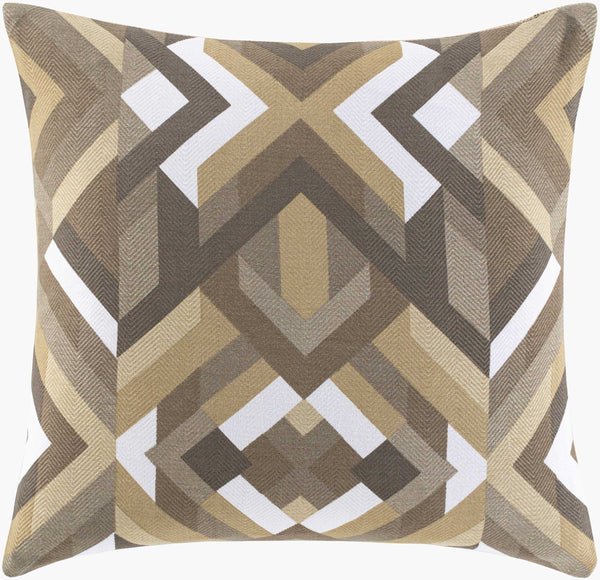 Surya Teori 18" X 18" Durable Accent Pillow - Modern Cotton Design For Chic Home Decor & Comfort Gray Cotton,Cotton To016-1818d