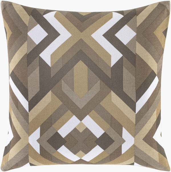 Surya Teori 18" X 18" Durable Accent Pillow - Modern Cotton Design For Chic Home Decor & Comfort Gray Cotton,Cotton To016-2020d