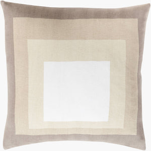 Surya Teori 18" X 18" Durable Accent Pillow - Modern Cotton Design For Chic Home Decor & Comfort Tan Cotton,Cotton To023-1818